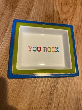 Twos Company Ceramic You Rock Trinket Dish - Colorful Lettering